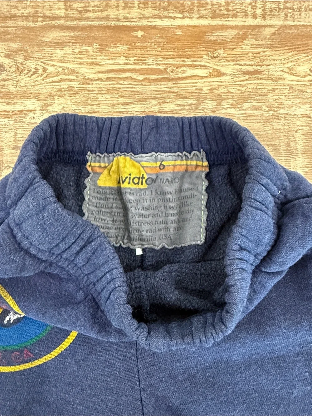 Aviator Nation Kids Navy Shorts with Rainbow Patch